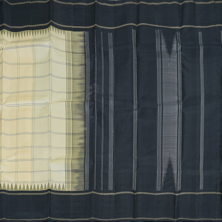 Hayagrivas Handloom Sandal Kanjivaram Silk Saree with Black Border KBF223E5-1