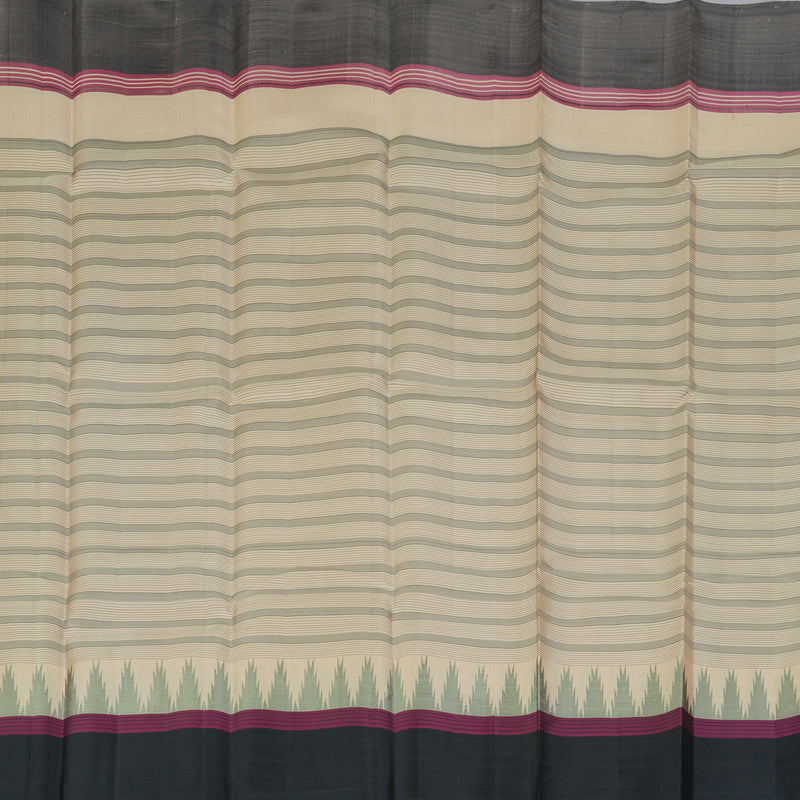 Hayagrivas Handloom Sandal Kanjivaram Silk Saree with Ganga Jamuna Border KBF224E4-1