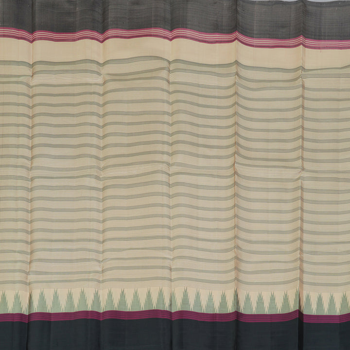 Hayagrivas Handloom Sandal Kanjivaram Silk Saree with Ganga Jamuna Border KBF224E4-1