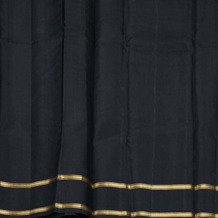 Hayagrivas Handloom Pista Green &amp; Black (Zasa Zasa Kattam) Kanjivaram Silk Saree KBF224E5-1