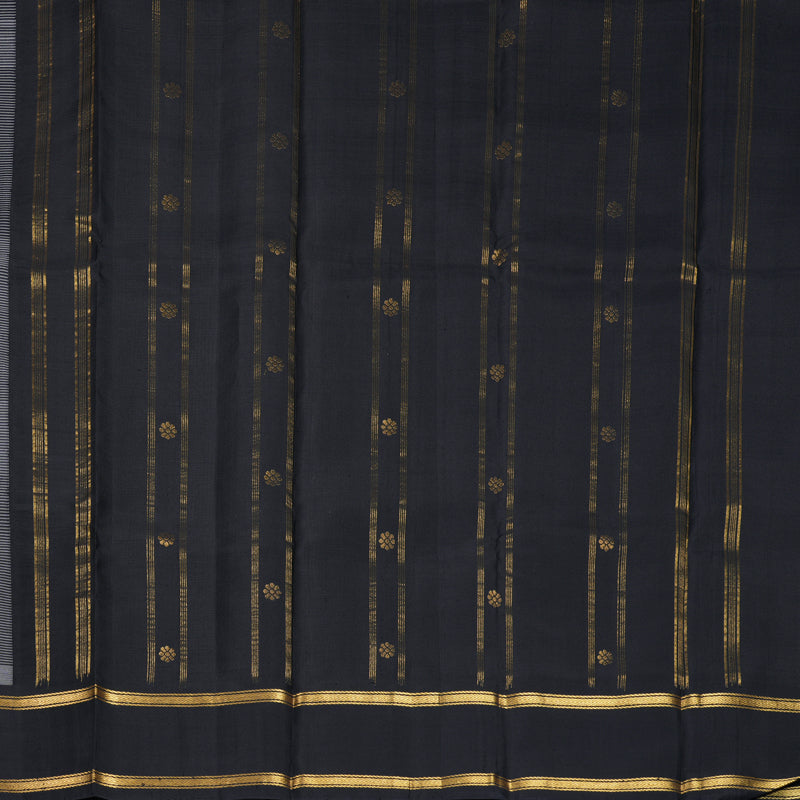 Hayagrivas Handloom Pista Green &amp; Black (Zasa Zasa Kattam) Kanjivaram Silk Saree KBF224E5-1