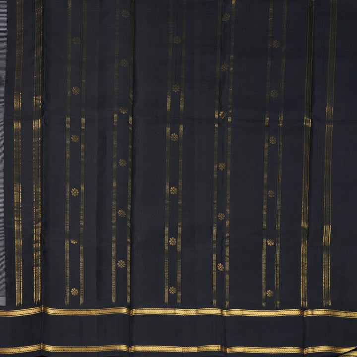 Hayagrivas Handloom Pista Green &amp; Black (Zasa Zasa Kattam) Kanjivaram Silk Saree KBF224E5-1