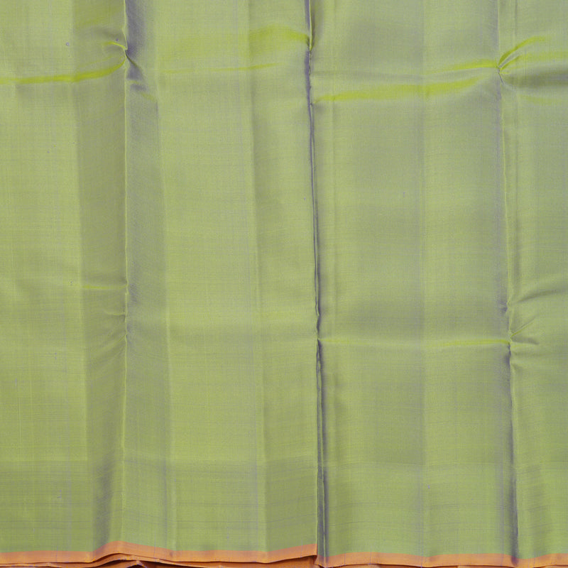 Hayagrivas Handloom Purple Kanjivaram Silk Saree with Leaf Green Border KBF224E6-1