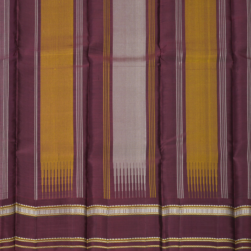 Hayagrivas Handloom Black Kanjivaram Silk Saree with Deep Maroon Border KBF224E8-1