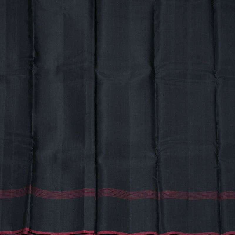 Hayagrivas Handloom Black &amp; White (Zasa Zasa Kattam) Kanjivaram Silk Saree KBF224E9-6
