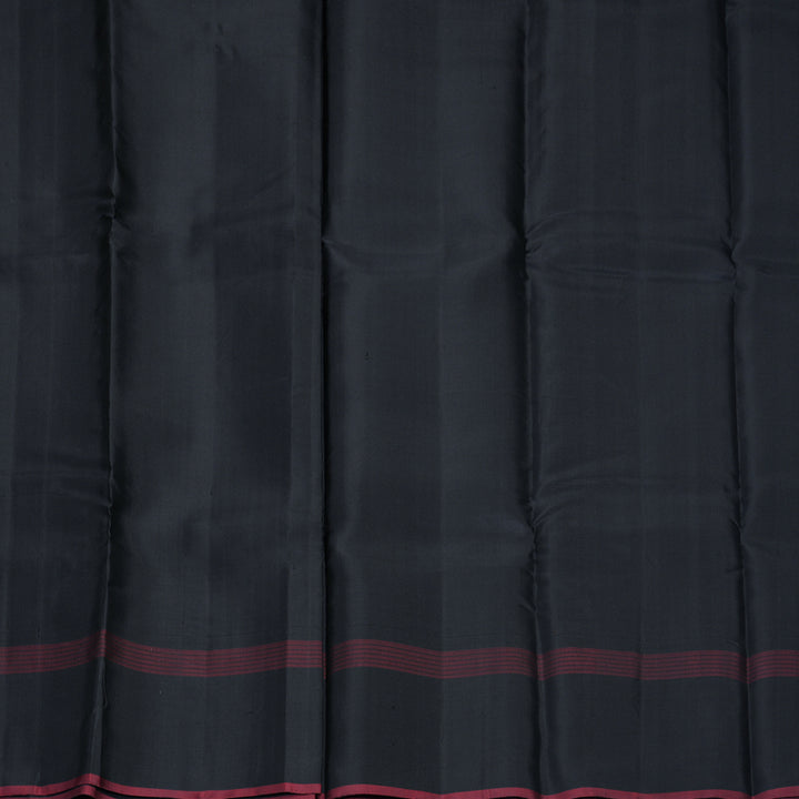 Hayagrivas Handloom Black &amp; White (Zasa Zasa Kattam) Kanjivaram Silk Saree KBF224E9-6