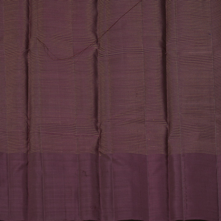 Hayagrivas Handloom Deep Violet Kanjivaram Silk Saree with Wine Border KBF227E13-2