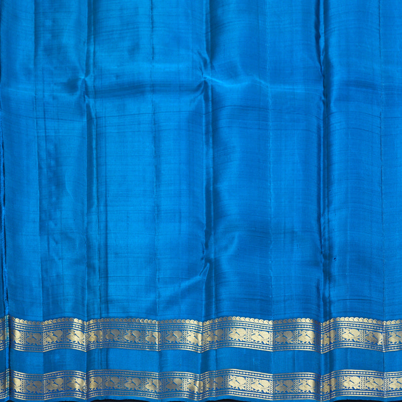 Hayagrivas Handloom Navy Blue Kanjivaram Silk Saree with Ramar Blue Border KBF227E5-1