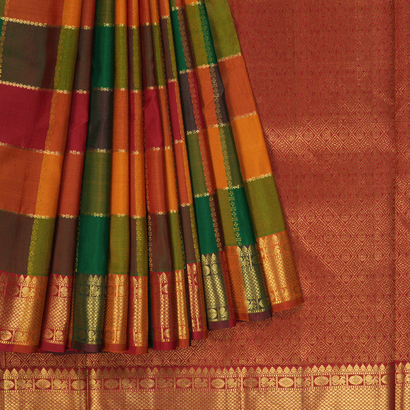 Hayagrivas Handloom Paalum Pazhamum Kanjivaram Silk Saree KBF228E4-1