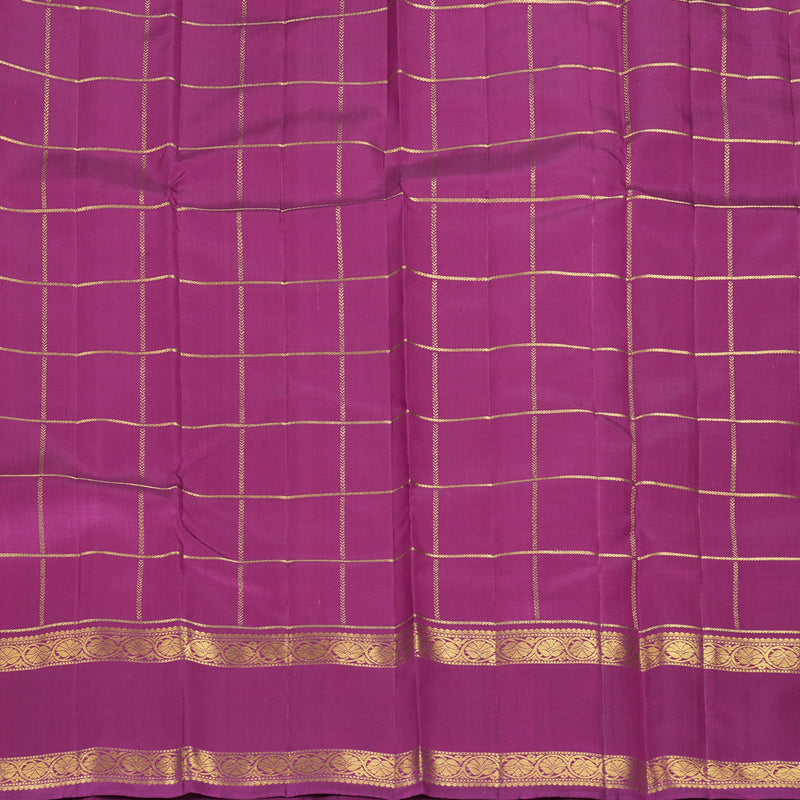 Hayagrivas Handloom Rani Pink Kanjivaram Silk Saree with Purple Border KBF228E4-4