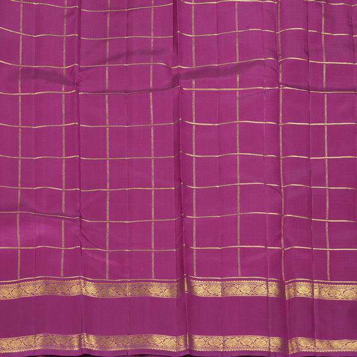 Hayagrivas Handloom Rani Pink Kanjivaram Silk Saree with Purple Border KBF228E4-4