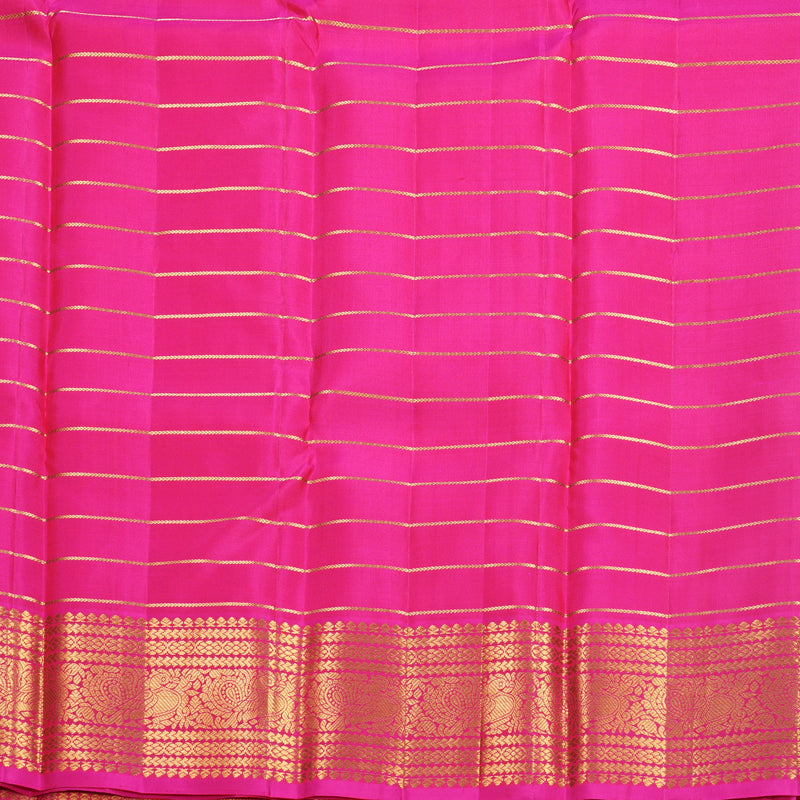 Hayagrivas Handloom Rani Pink Kanjivaram Silk Saree KBF228E5-5