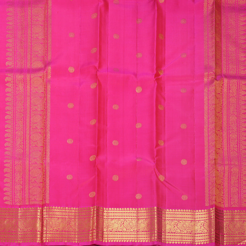 Hayagrivas Handloom Rani Pink Kanjivaram Silk Saree KBF228E5-5