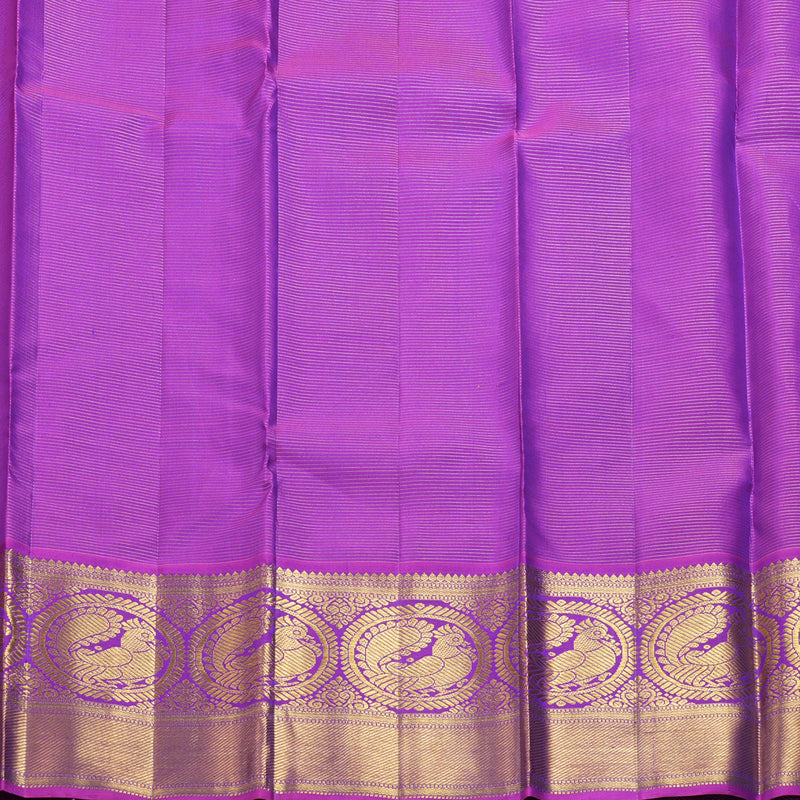 Hayagrivas Handloom Mayilkazhuthu Kanjivaram Silk Saree with Purple Border KBF228E6-3