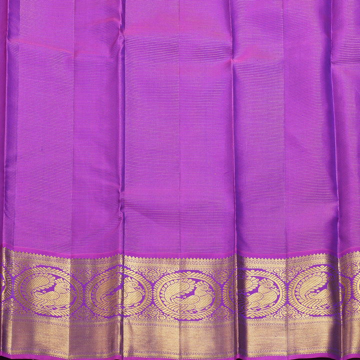 Hayagrivas Handloom Mayilkazhuthu Kanjivaram Silk Saree with Purple Border KBF228E6-3