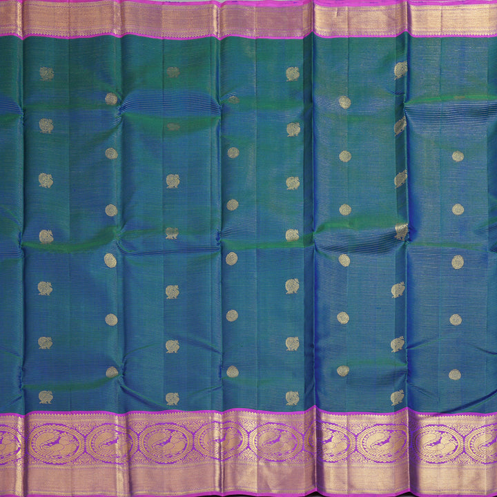 Hayagrivas Handloom Mayilkazhuthu Kanjivaram Silk Saree with Purple Border KBF228E6-3