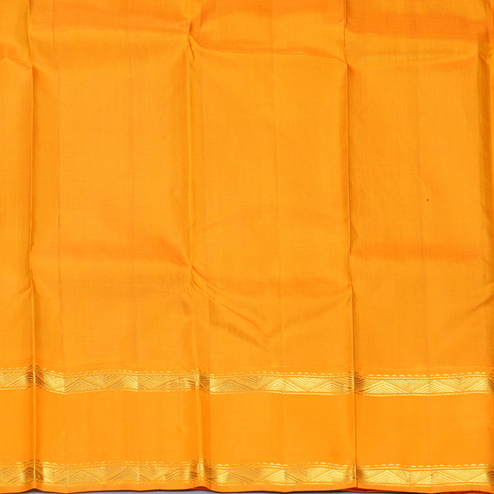Hayagrivas Handloom Deep Violet Kanjivaram Silk Saree with Mambazham Orange Border KBF229E1-2