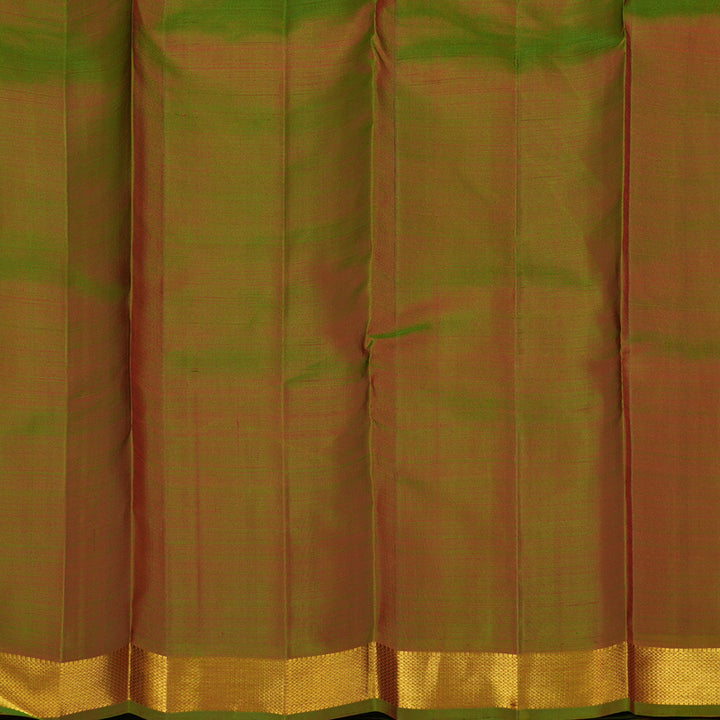 Hayagrivas Handloom Red Kanjivaram Silk Saree with Manthalir Green Border KBF22D1-1