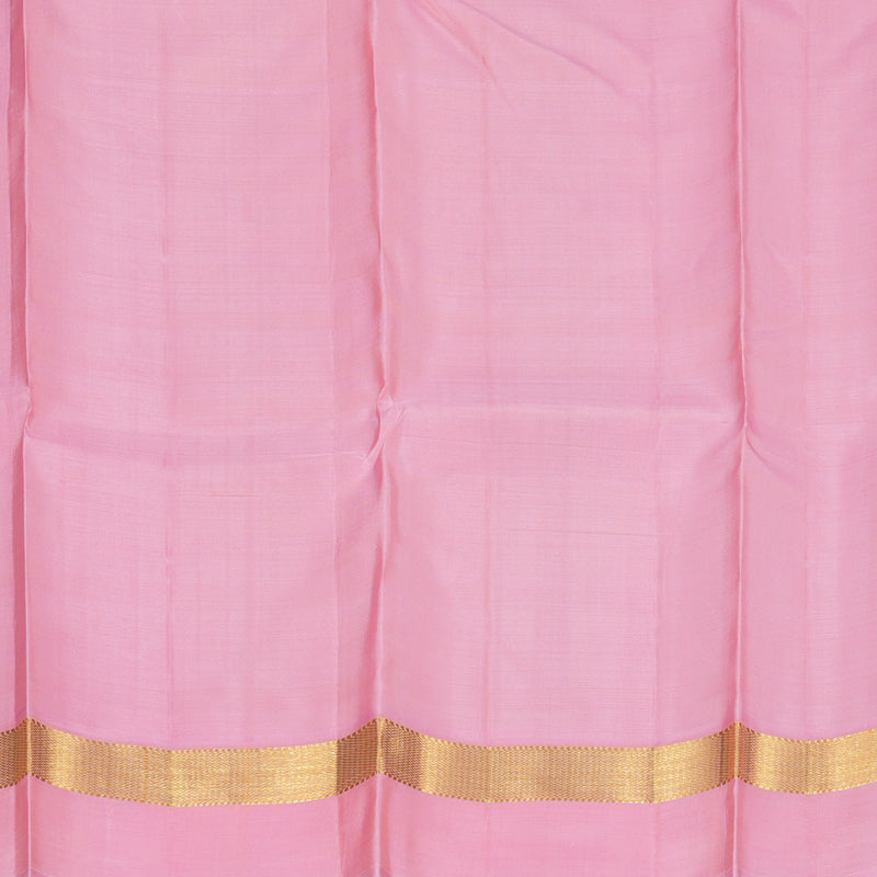 Hayagrivas Handloom Grey & Pink (Dual Tone) Kanjivaram Silk Saree with Baby Pink Border KBF230E2-1