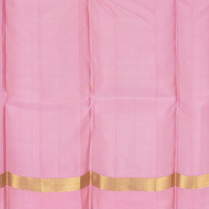 Hayagrivas Handloom Grey & Pink (Dual Tone) Kanjivaram Silk Saree with Baby Pink Border KBF230E2-1