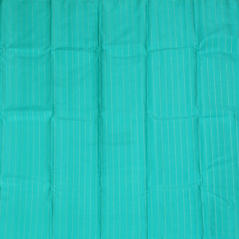 Hayagrivas Handloom Sea Blue Kanjivaram Silk Saree KBF230E5-1