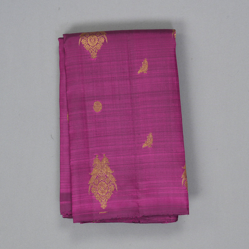 Hayagrivas Handloom Purple Kanjivaram Silk Saree KBF230E8-1