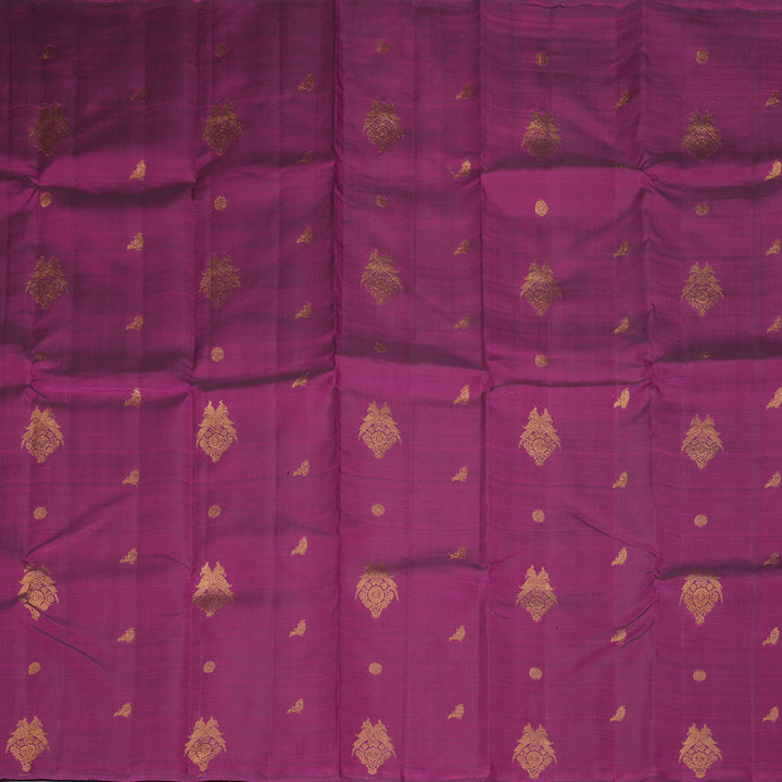 Hayagrivas Handloom Purple Kanjivaram Silk Saree KBF230E8-1