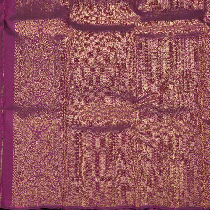 Hayagrivas Handloom Purple Kanjivaram Silk Saree KBF230E8-1