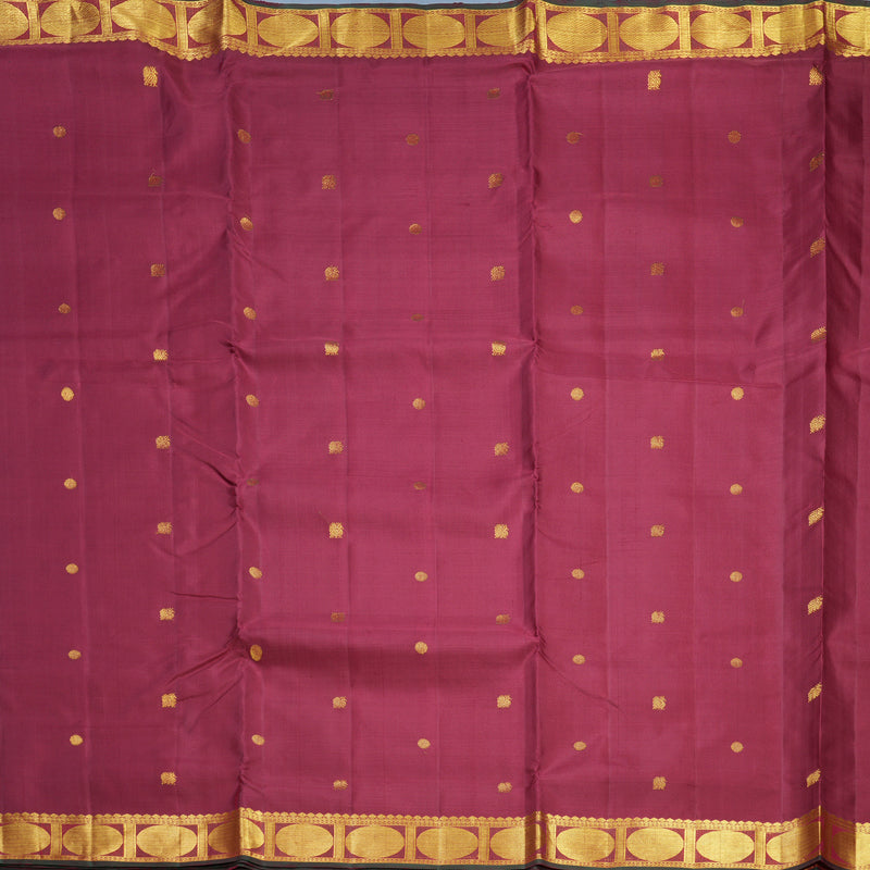 Hayagrivas Handloom Maroon Ten Yards Silk Saree KBF231E3-1