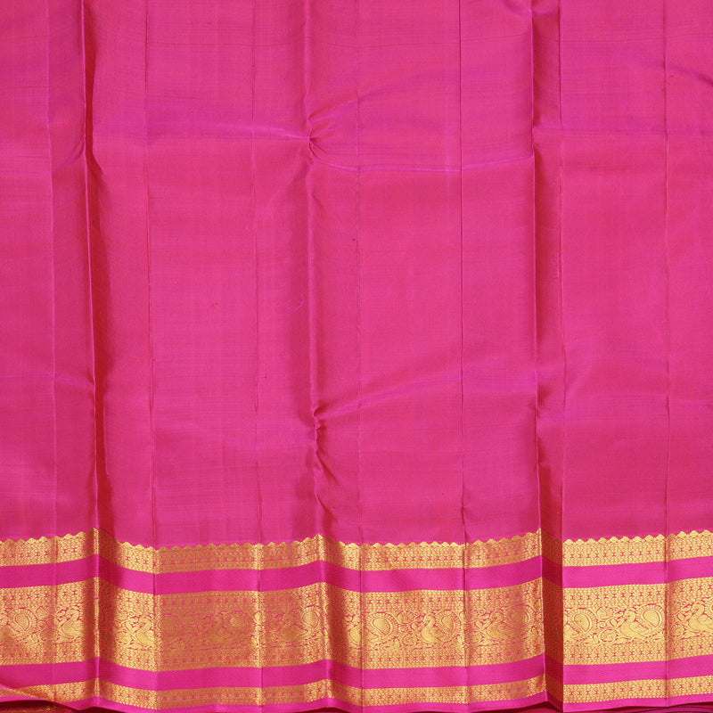 Hayagrivas Handloom Mayilkazhuthu Kanjivaram Silk Saree with Pink Border KBF235E1-1