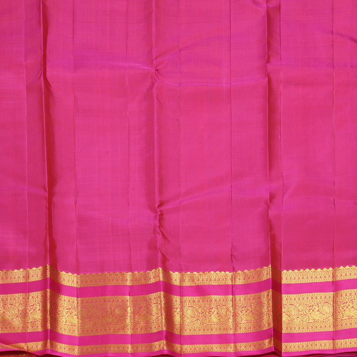 Hayagrivas Handloom Mayilkazhuthu Kanjivaram Silk Saree with Pink Border KBF235E1-1
