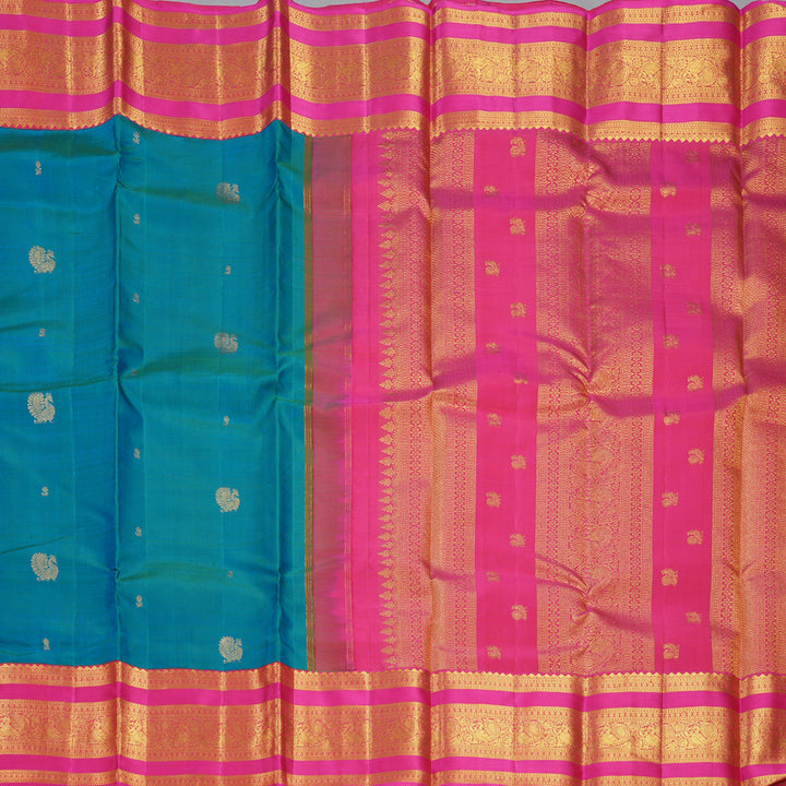 Hayagrivas Handloom Mayilkazhuthu Kanjivaram Silk Saree with Pink Border KBF235E1-1
