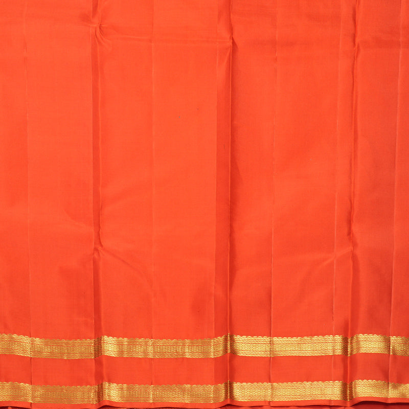 Hayagrivas Handloom Orange Kanjivaram Silk Saree KBF235E2-2
