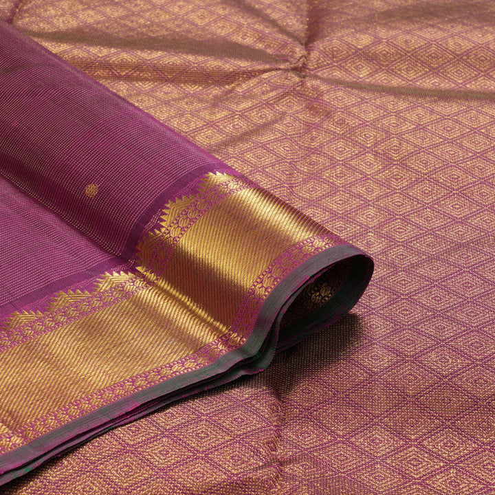Hayagrivas Handloom Purple Kanjivaram Silk Saree KBF236E2-1