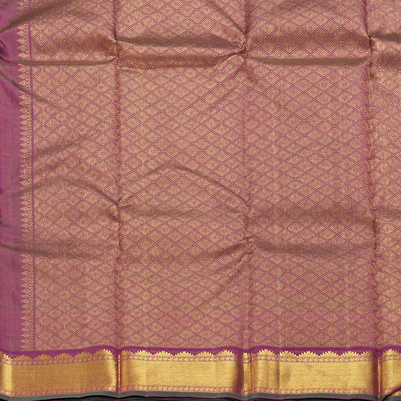 Hayagrivas Handloom Purple Kanjivaram Silk Saree KBF236E2-1