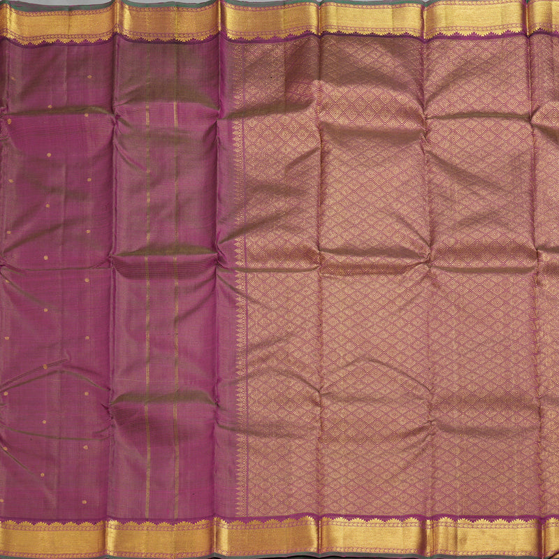 Hayagrivas Handloom Purple Kanjivaram Silk Saree KBF236E2-1