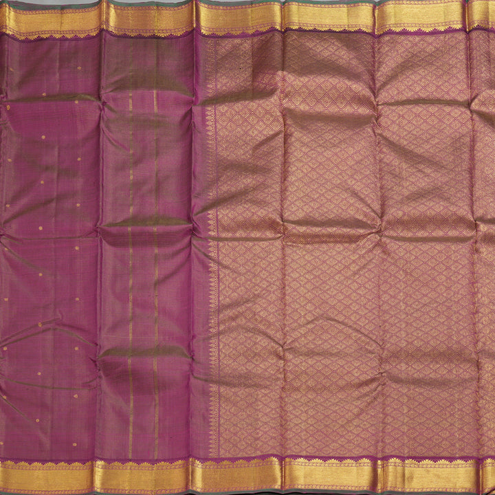 Hayagrivas Handloom Purple Kanjivaram Silk Saree KBF236E2-1