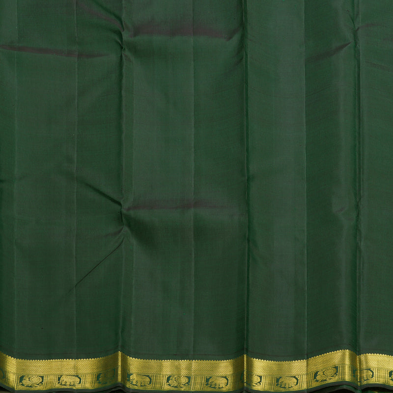 Hayagrivas Handloom Aqua Green Kanjivaram Silk Saree with Karum Pachai Border KBF243E1-1