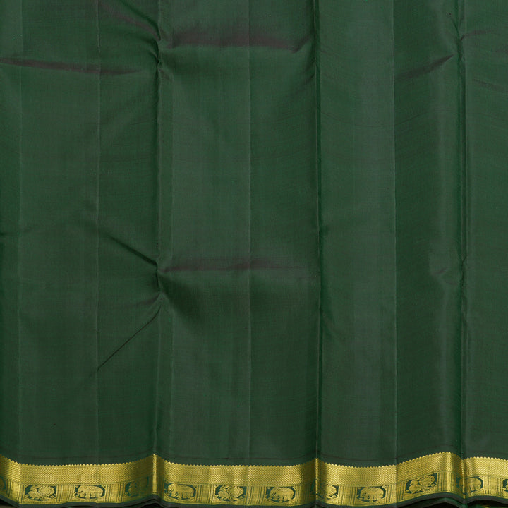 Hayagrivas Handloom Aqua Green Kanjivaram Silk Saree with Karum Pachai Border KBF243E1-1