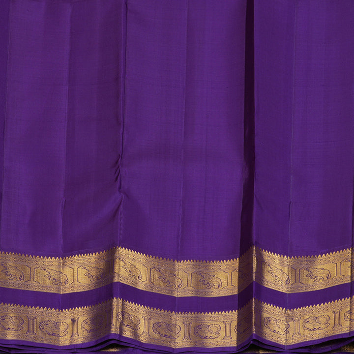 Hayagrivas Handloom Mild Onion Pink Kanjivaram Silk Saree with Purple Border KBF244E1-1