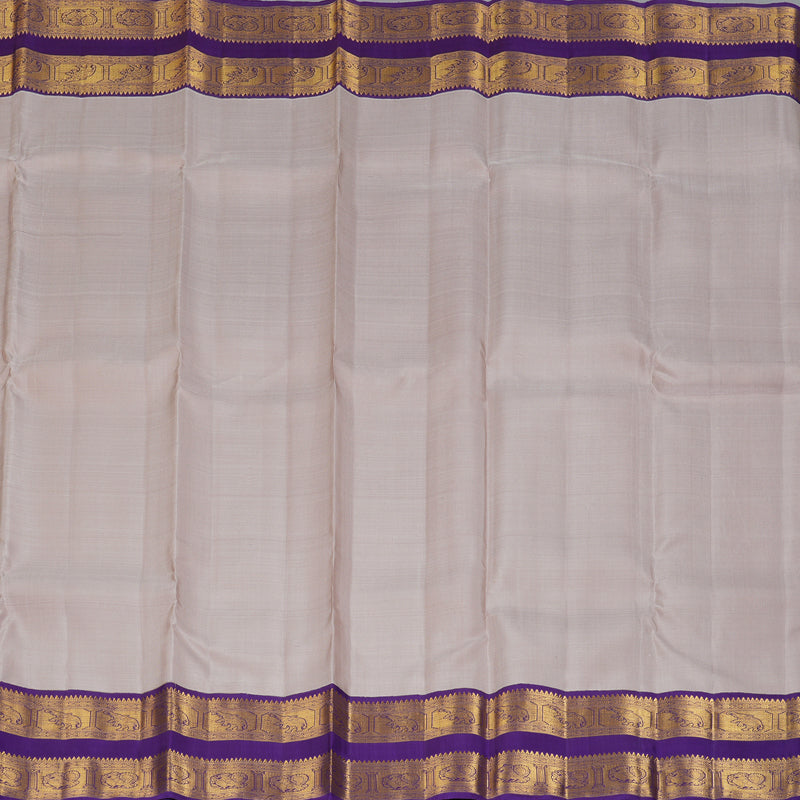 Hayagrivas Handloom Mild Onion Pink Kanjivaram Silk Saree with Purple Border KBF244E1-1