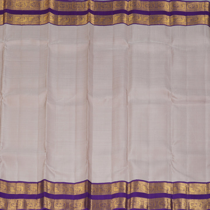 Hayagrivas Handloom Mild Onion Pink Kanjivaram Silk Saree with Purple Border KBF244E1-1