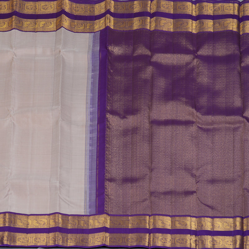 Hayagrivas Handloom Mild Onion Pink Kanjivaram Silk Saree with Purple Border KBF244E1-1