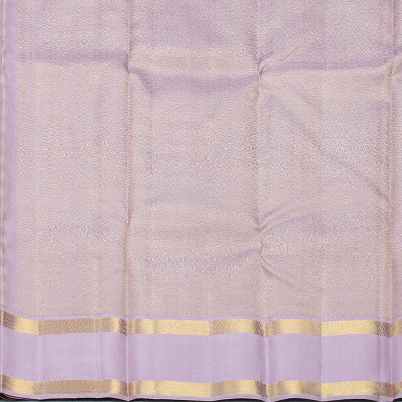 Hayagrivas Handloom Cream &amp; Peach Checks Kanjivaram Silk Saree KBF244E3-1