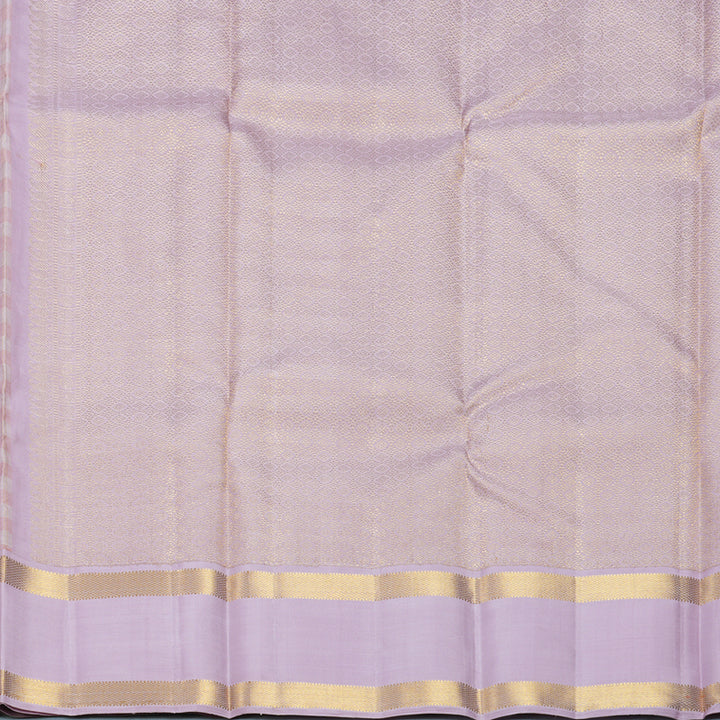 Hayagrivas Handloom Cream &amp; Peach Checks Kanjivaram Silk Saree KBF244E3-1
