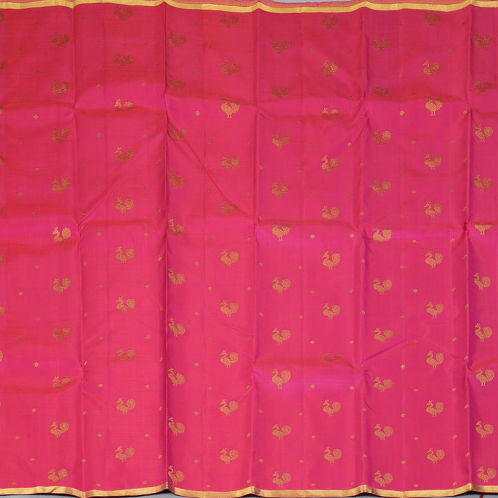 Hayagrivas Handloom Rani Pink Kanjivaram Silk Saree KBF245E1-1