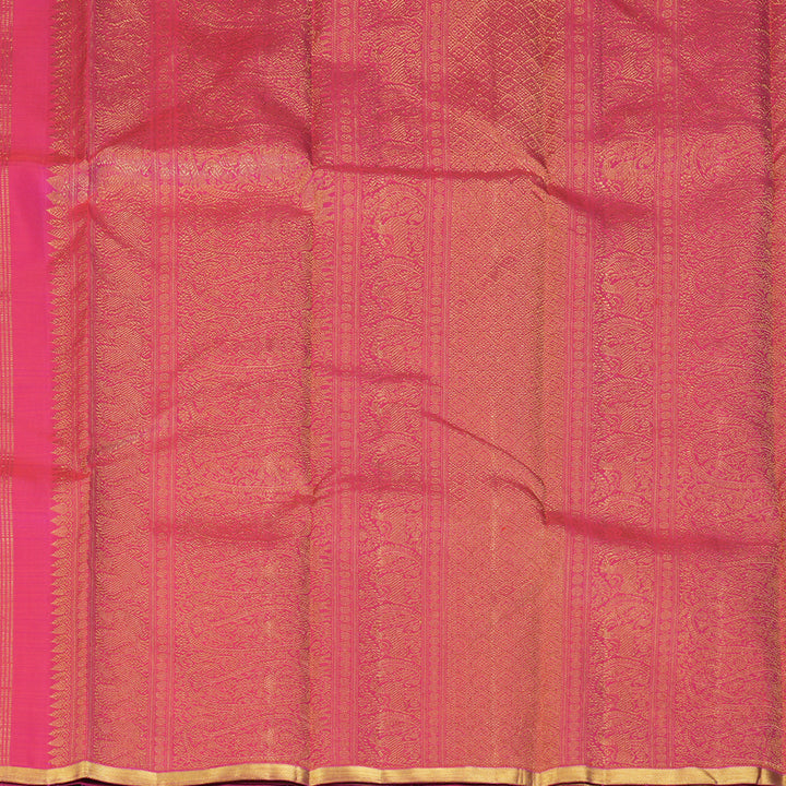 Hayagrivas Handloom Rani Pink Kanjivaram Silk Saree KBF245E1-1