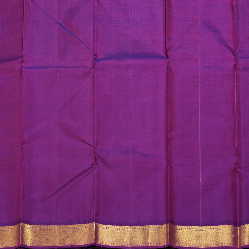 Hayagrivas Handloom Fluorescent Green Kanjivaram Silk Saree with Purple Border KBF246E1-8