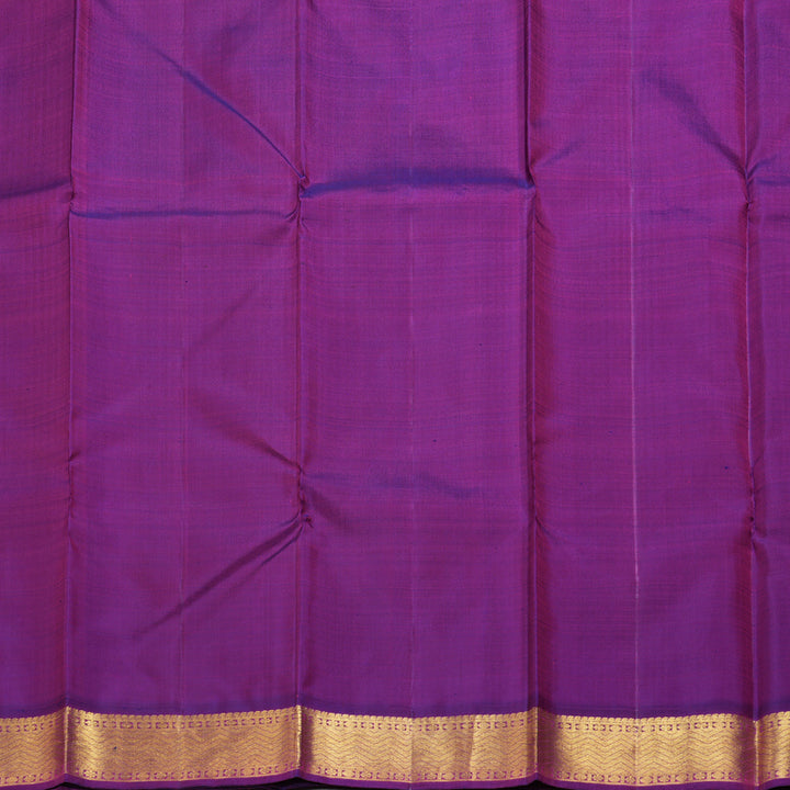 Hayagrivas Handloom Fluorescent Green Kanjivaram Silk Saree with Purple Border KBF246E1-8