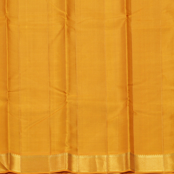 Hayagrivas Handloom Navy Blue Kanjivaram Silk Saree with Mustard Yellow Border KBF246E2-3